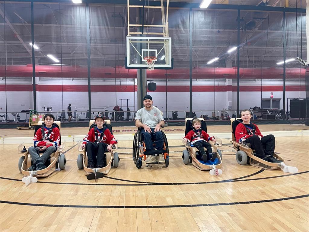 Group of players in gymnasium