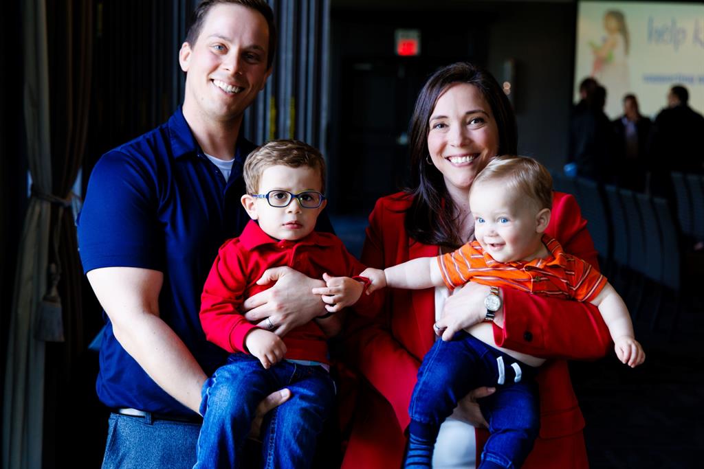 Dad and Mom with their two children